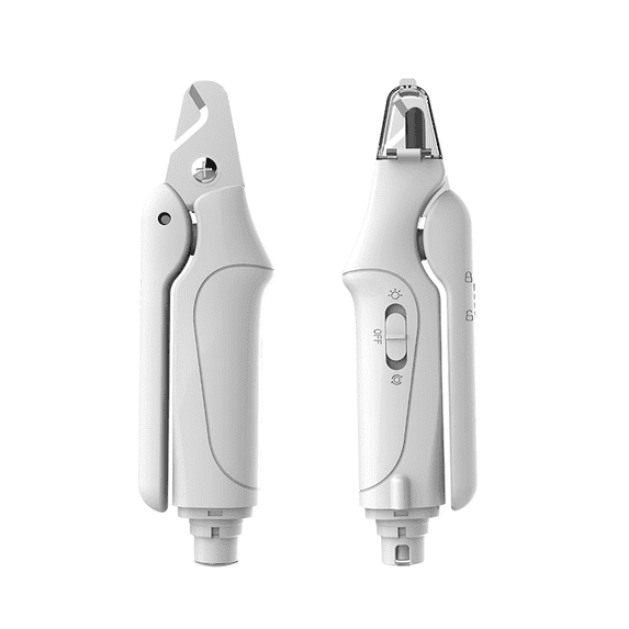 PayUSD 2-in-1 Dog Nail Clippers & Cat Nail Clippers Trimmers for Large Medium Small Dogs Cats Claw Trimmer Quick Sensor and Safety Guard USB Rechargeable with 2 LED Lights Dogs Nail Trimmer