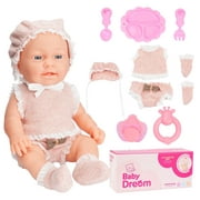 PayUSD Baby Dolls for Toddler 12'' Reborn Lifelike Soft Dolls Pretend Play Preschool Toys Machine Washable Easy to Hold Adorable Birthday Gifts for Girls Boys 1 2 3 4 5 6+ Gift for Christmas