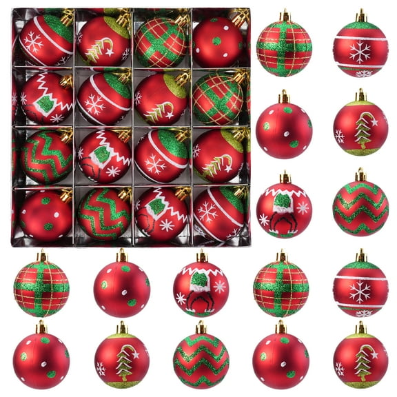 PayUSD Christmas Balls Ornaments for Xmas Christmas Tree Shatterproof Christmas Tree Decorations Large Hanging Ball for Holiday Wedding Party Decoration 16Pcs