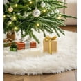 thumbnail image 1 of PayUSD Christmas Tree Skirt 36 Inches Faux Fur White Christmas Tree Skirt for Christmas Tree Decorations Large Plush Tree Skirts Xmas Ornaments Decorations, White, 1 of 10