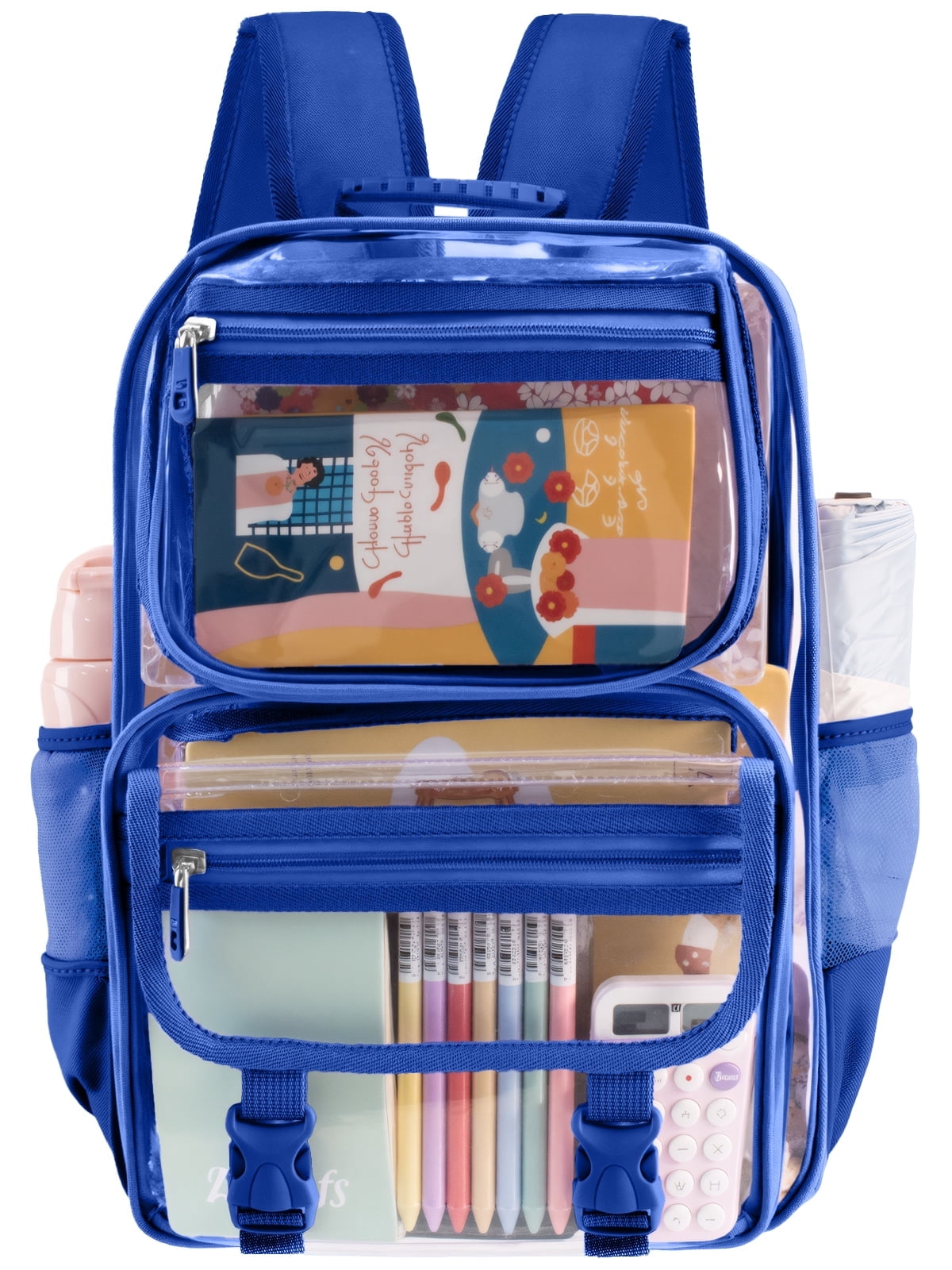 PayUSD, Clear Backpack School Pack, Large 18.5"x12.6"x8.5" Blue ...
