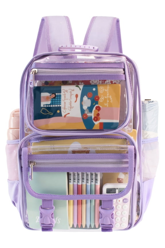 Clear Backpack School Backpacks Heavy Duty Large Transparent Backpacks for Stadium Back to School Travel