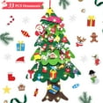thumbnail image 1 of PayUSD DIY Lighted Felt Christmas Tree Set for Toddlers, Kids Door Wall Hanging Xmas Gifts Christmas Decorations, 3.2FT Family 3D Fake Xmas Tree with 33 pcs Detachable Ornaments, C Style, 1 of 7