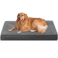 thumbnail image 1 of PayUSD Dog Bed for Extra Large Dogs, Big Orthopedic Dog Beds with Removable Washable Cover & Waterproof Lined, Egg Crate Foam Pet Bed Mats Suitable for Dogs Up to 100 lbs ( Dark Gery, 44"X32"X3"), 1 of 9