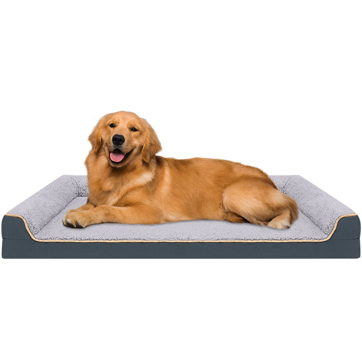 PayUSD Dog Bed for Large Medium Small Dogs Orthopedic Dog Sofa Bed Non Slip Pet Couch with Removable Washable Cover Supportive Egg Crate Foam S to XL, Dark Gray