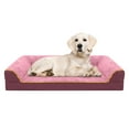 thumbnail image 1 of PayUSD Dog Bed for Large Medium Small Dogs Orthopedic Dog Sofa Bed Non Slip Pet Couch with Removable Washable Cover Supportive Egg Crate Foam S to XL, Wine Red and Pink, 1 of 9