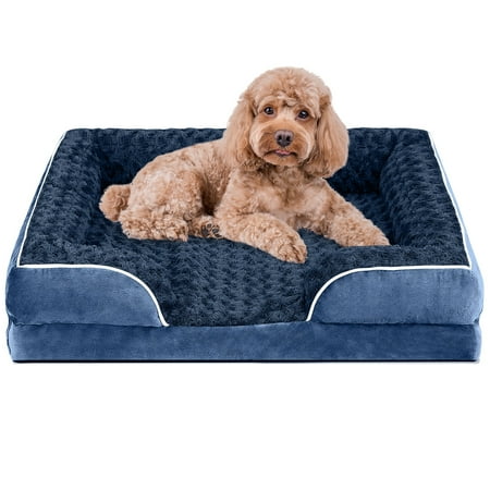 PayUSD Dog Bed for Large Medium Small Dogs Orthopedic Waterproof Dog Sofa Bed Non Slip Pet Couch with Removable Washable Cover Supportive Foam M to XXL