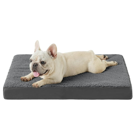 PayUSD Dog Bed for Medium Dogs, Big Orthopedic Dog Beds with Removable Washable Cover & Waterproof Lined, Egg Crate Foam Pet Bed Mats Suitable for Dogs Up to 35 lbs (Dark Grey, 30"X20"X3")