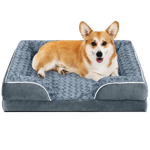 PayUSD Dog Bed for Medium Small Dogs Waterproof Orthopedic Dog Sofa Bed Non Slip Pet Couch with Removable Washable Cover Supportive Foam M to XXL,Dark Gray