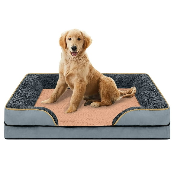 PayUSD Dog Bed for Large Medium Small Dogs Orthopedic Pet Dog Sofa Bed with Removable and Washable Cover S to XL