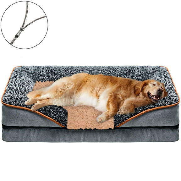 PayUSD Dog Bed for Large Medium Small Dogs Orthopedic Pet Dog Sofa Bed with Removable and Washable Cover S to XL