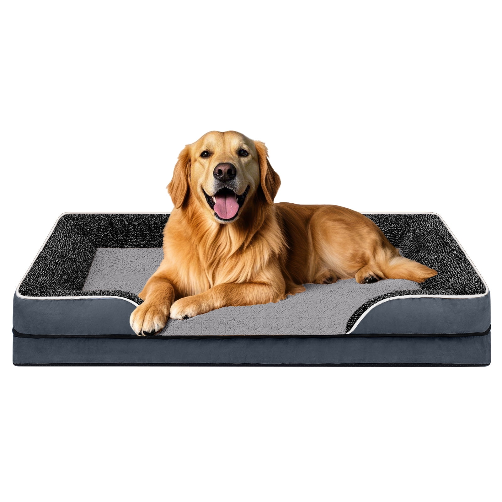 PayUSD Dog Bed for Large Medium Small Dogs Orthopedic Pet Dog Sofa Bed with Removable and Washable Cover S to XL