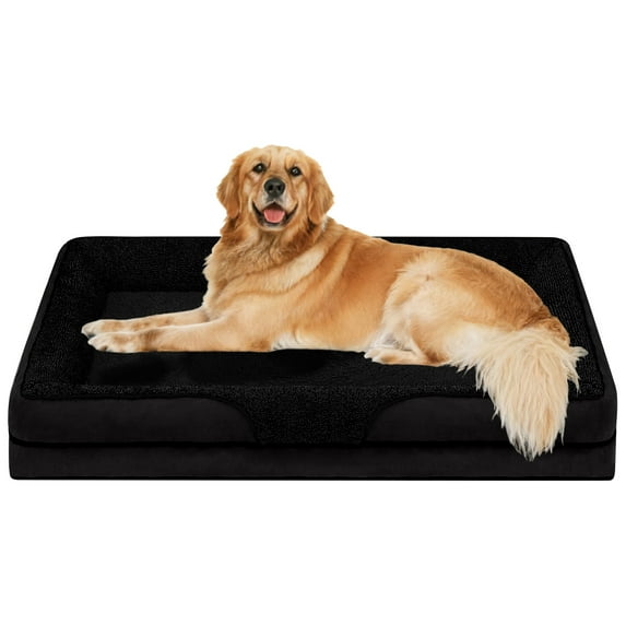 PayUSD Dog Beds for Large Medium Small Dogs Orthopedic Pet Bed Sofa Supportive Egg Crate Foam Animal Couch with Removable Washable Cover Non Skid Bottom S to XL