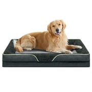 PayUSD Dog Beds for Large Medium Small Dogs Orthopedic Pet Bed Sofa Supportive Egg Crate Foam Animal Couch with Removable Washable Cover Non Skid Bottom S to XL