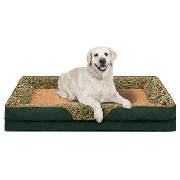 PayUSD Dog Beds for Large Medium Small Dogs Orthopedic Pet Bed Sofa Supportive Egg Crate Foam Animal Couch with Removable Washable Cover Non Skid Bottom S to XL