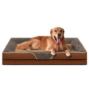 PayUSD Dog Beds for Large Medium Small Dogs Orthopedic Pet Bed Sofa Supportive Egg Crate Foam Animal Couch with Removable Washable Cover Non Skid Bottom S to XL