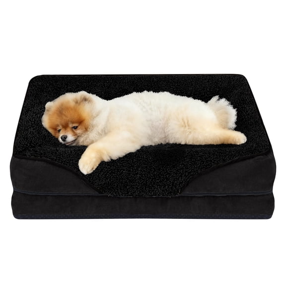 PayUSD Dog Beds for Large Medium Small Dogs Orthopedic Pet Bed Sofa Supportive Egg Crate Foam Animal Couch with Removable Washable Cover Non Skid Bottom S to XL