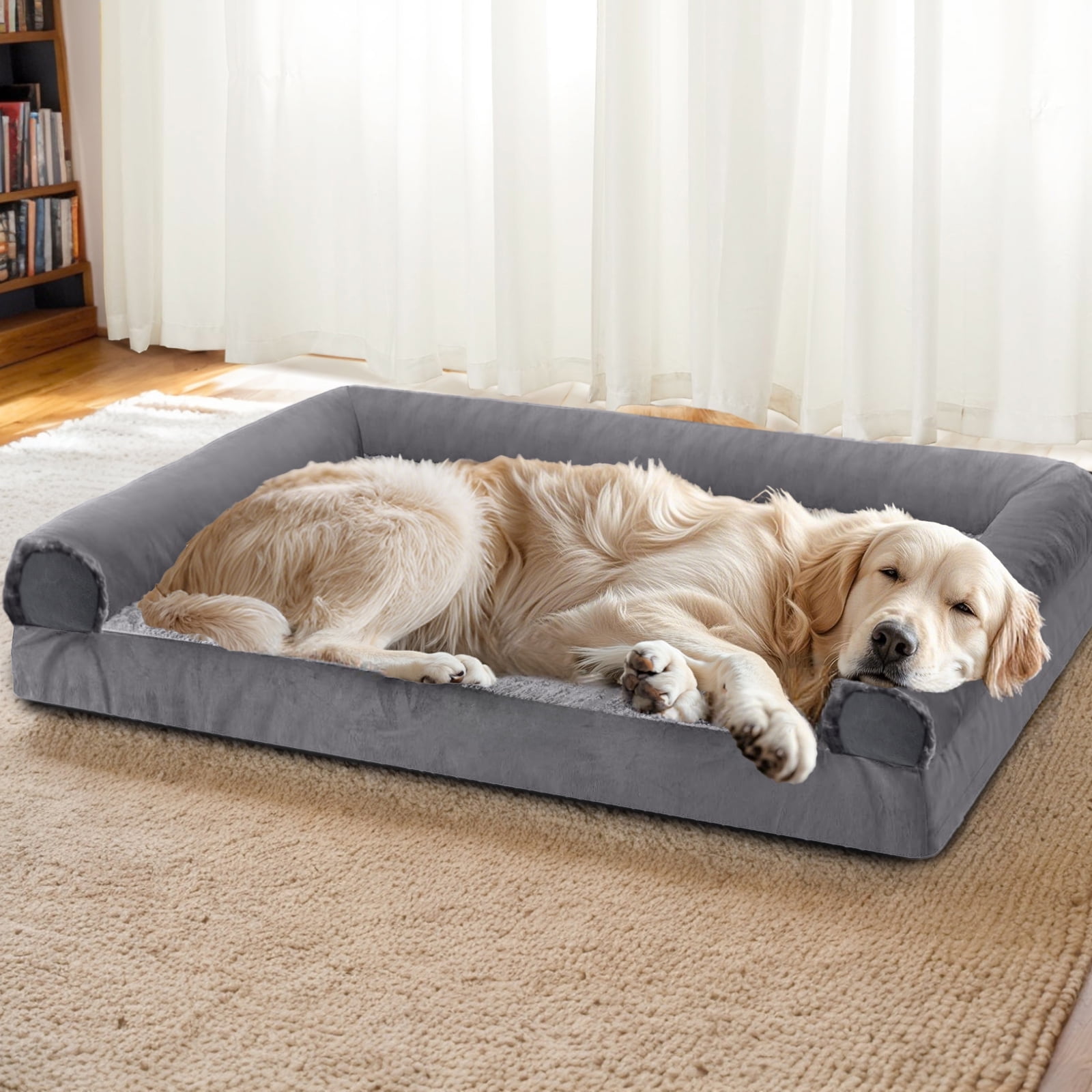 PayUSD Dog Beds for Extra Large Dogs Waterproof Orthopedic Pet Sofa with Removable Washable Cover