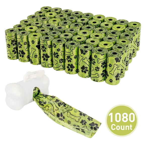 PayUSD Dog Poop Bags Dog Waste Bags with Dispenser 54 Rolls 1080 Counts 0.8C Thickness