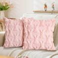 thumbnail image 1 of PayUSD Easter Pillow Covers 18x18 inch Set of 2 Easter Soft Plush Faux Fur Jacquard Throw Pillows for Bedroom Sofa Couch Chair Holiday Festivals Home Decor Easter Rabbit and Eggs, 1 of 6