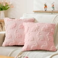 thumbnail image 1 of PayUSD Easter Pillow Covers 18x18 inch Set of 2 Easter Soft Plush Faux Fur Jacquard Throw Pillows for Bedroom Sofa Couch Chair Holiday Festivals Home Decor Easter Rabbit and Eggs, 1 of 7