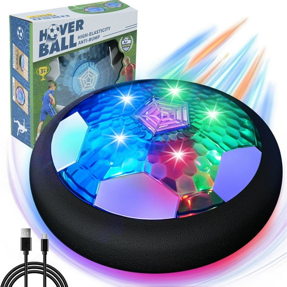 PayUSD Rechargeable Hover Soccer Ball for Kids Boy Birthday Gifts Training Ball Playing Football Indoor Outdoor Game LED Air Power Floating Soccer Ball Boy Toys for Kids Age 3-12