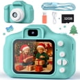 thumbnail image 1 of PayUSD Kids Camera for Girls Boys 32GB 1080HD Selfie Digital Cameras Video Toddler Toys Christmas Birthday Gift Age 3-10, Green and Blue, 1 of 9