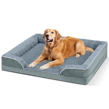 Foldable XXL Dog Bed, Faux Fur Fluffy Pet Couch Bed for Extra Large