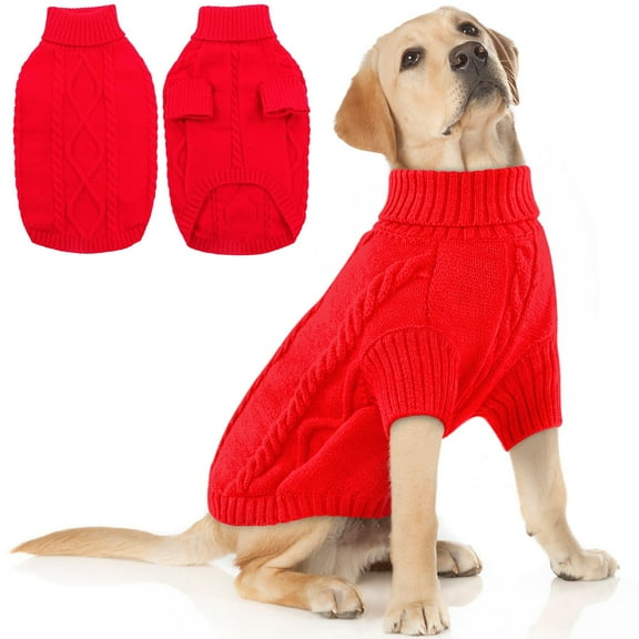 PayUSD Large Dog Sweaters,Large Dog Sweater for Pitbull Doberman,Warm Turtleneck Knitted Big Pet Sweater for Male Femal Dogs,Extra Large Size Dogs Winter Clothes