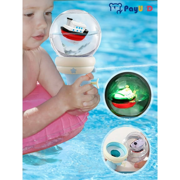 PayUSD Pool Toys Water Gun for Kids Summer Water Squirt Guns with Light Up Float Toys Toddler Baby Bath Toys Swimming Water Toys Beach Toys Party Outdoor Toys Gift for Girls Boys, Steamship