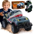 thumbnail image 1 of PayUSD Remote Control Car, RC Cars Toys for Kids Lighted Monster Truck Dinosaur Toy RC Cars 4-12 Year Old Boys Birthday Gift for Christmas 8km/h 27Mhz 1:20 Shark Gray, 1 of 8