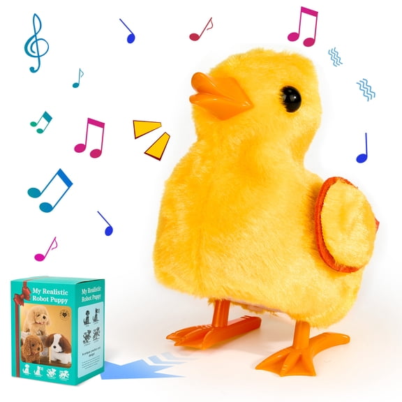 PayUSD Stuffed Plush Realistic Duck Toy Walking Lifelike Duck Pets Robot Interactive Electronic Pet Plush Toys Moving Animated Nodding Head Gifts for Toddlers 7''