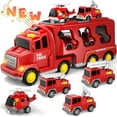 thumbnail image 1 of PayUSD Toddler Trucks Toys for Boys Age 1-3 3-5, 5 in 1 Fire Car Truck for Toddlers Boys Girls 1 2 3 4 5 6 Years Old, Toddler Boy Toys Christmas Birthday Gift Car Sets, 1 of 10