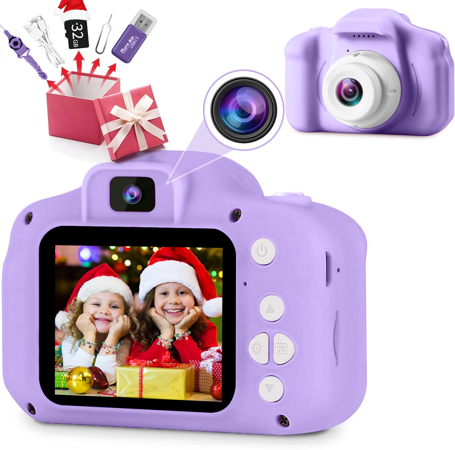 OZMI Kids Selfie Camera for Girls, Christmas Birthday Gift for