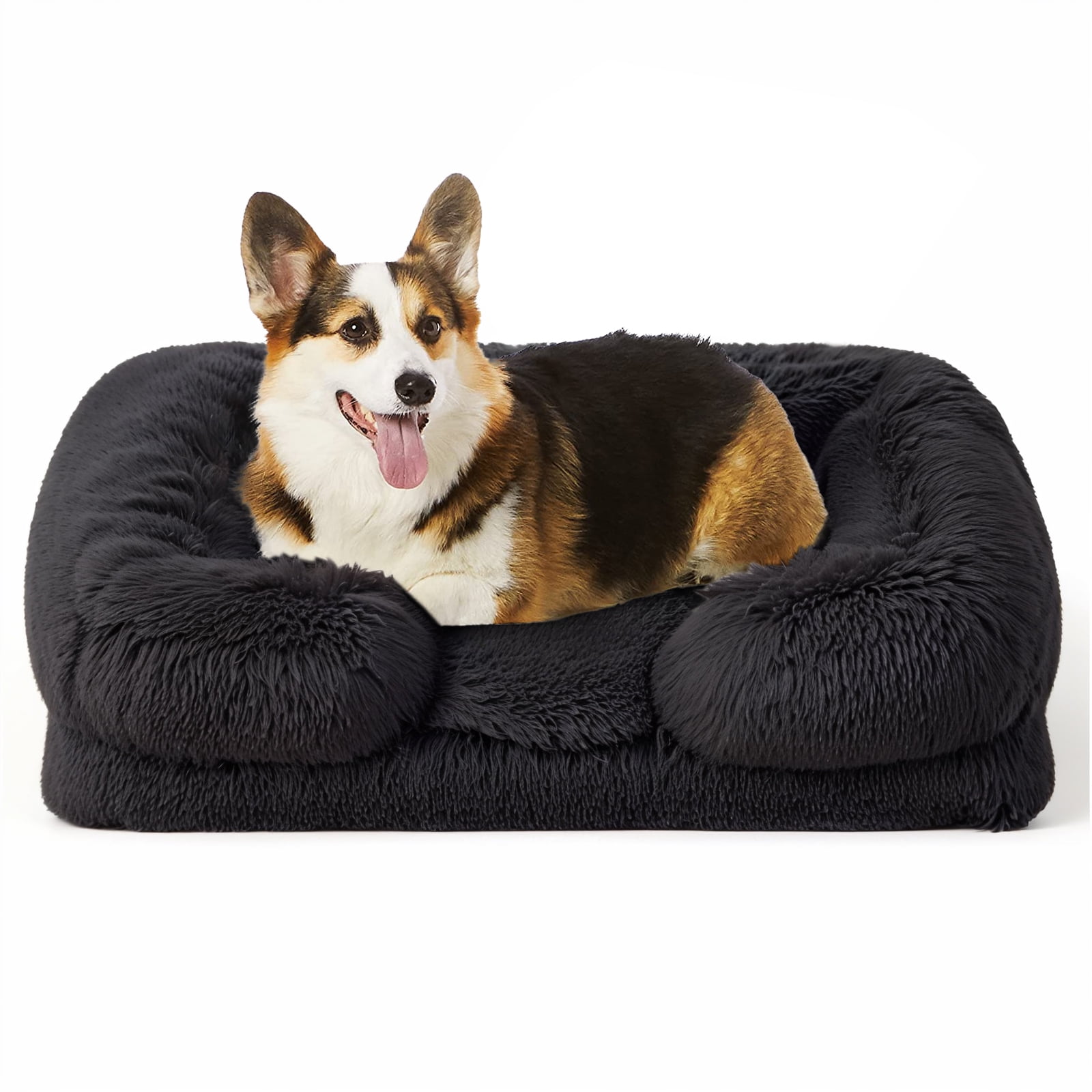 PayUSD Warming Fluffy Orthopedic Dog Beds for Large Dogs,Dog Bed with Plush Thick Egg Foam Support and Non-Slip Bottom, Large Waterproof and Machine Washable Pet Bed Cover