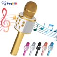 thumbnail image 1 of PayUSD Wireless Microphone for Kids Bluetooth Karaoke Microphone for adults 5-in-1 Portable Handheld Mic Speaker Birthday Christmas Gifts Toys for Girls Boys Adults All Age, Golden, 1 of 9