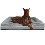 PayUSD XXL Orthopedic Dog Bed, Waterproof Memory Foam Dog Sofa Beds for Giant Dogs, Supportive Foam Pet Couch Bed with Removable Washable Cover and Nonskid Bottom, Light Grey (52" L x 41" W x 8" Th)