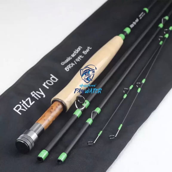 PayWater 9' 5wt Classic Action IM6 Fly Rod Green/Black Matte w/ EXTRA TIP