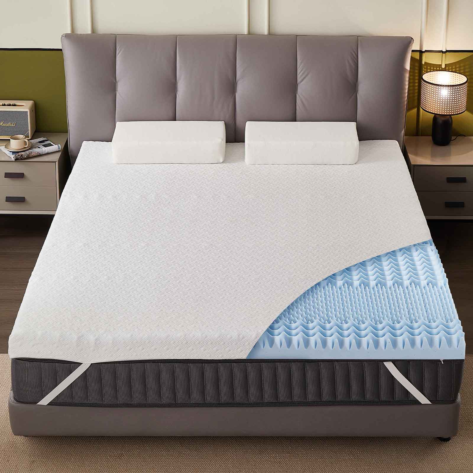 Payda 4 Inch 7Zone Cooling GelMemory Foam Mattress Topper Twin