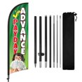 Pole In Ground Payday Advance Advertising Feather Flags Banner 8Ft, Payday Advance ...