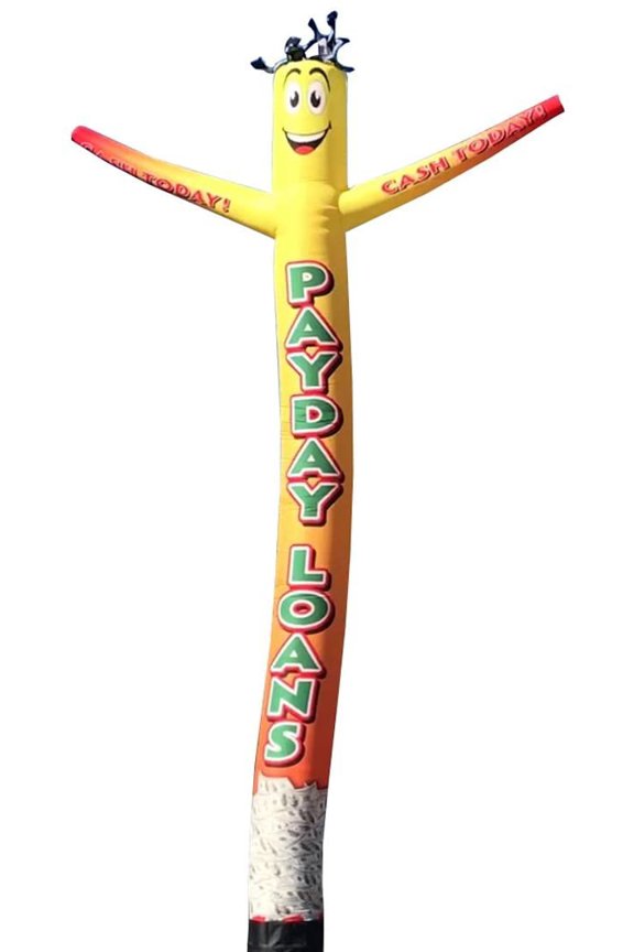 Payday Loans Advertising 20ft Tall Inflatable Tube Man Air Powered Dancing Puppet for Outdoors, Replacement Dancer Only