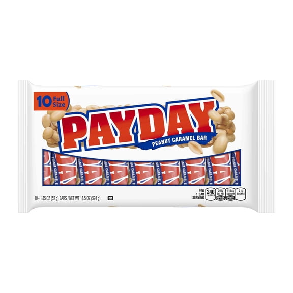 Payday Peanut Caramel Bar 10-pack, 18.5-Ounces