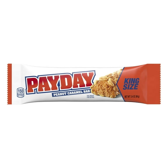 PAYDAY Peanut Caramel King Size, Candy Bar, 3.4 oz