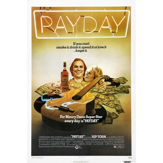 Payday Us Poster From Left: Rip Torn Ahna Capri 1973 Movie Poster Masterprint (24 x 36)