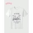 thumbnail image 1 of Payeah PARIS La Ville Lumière FRANCE Casual Digital Print 220g Pure Heavy 100% Cotton T Shirt 100% Cotton, 1 of 9