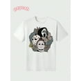 thumbnail image 1 of Payeah Scream Halloween Flower T-shirt Casual Digital Print  pure heavy cotton  Womens T-shirts  100%   cotton, 1 of 18