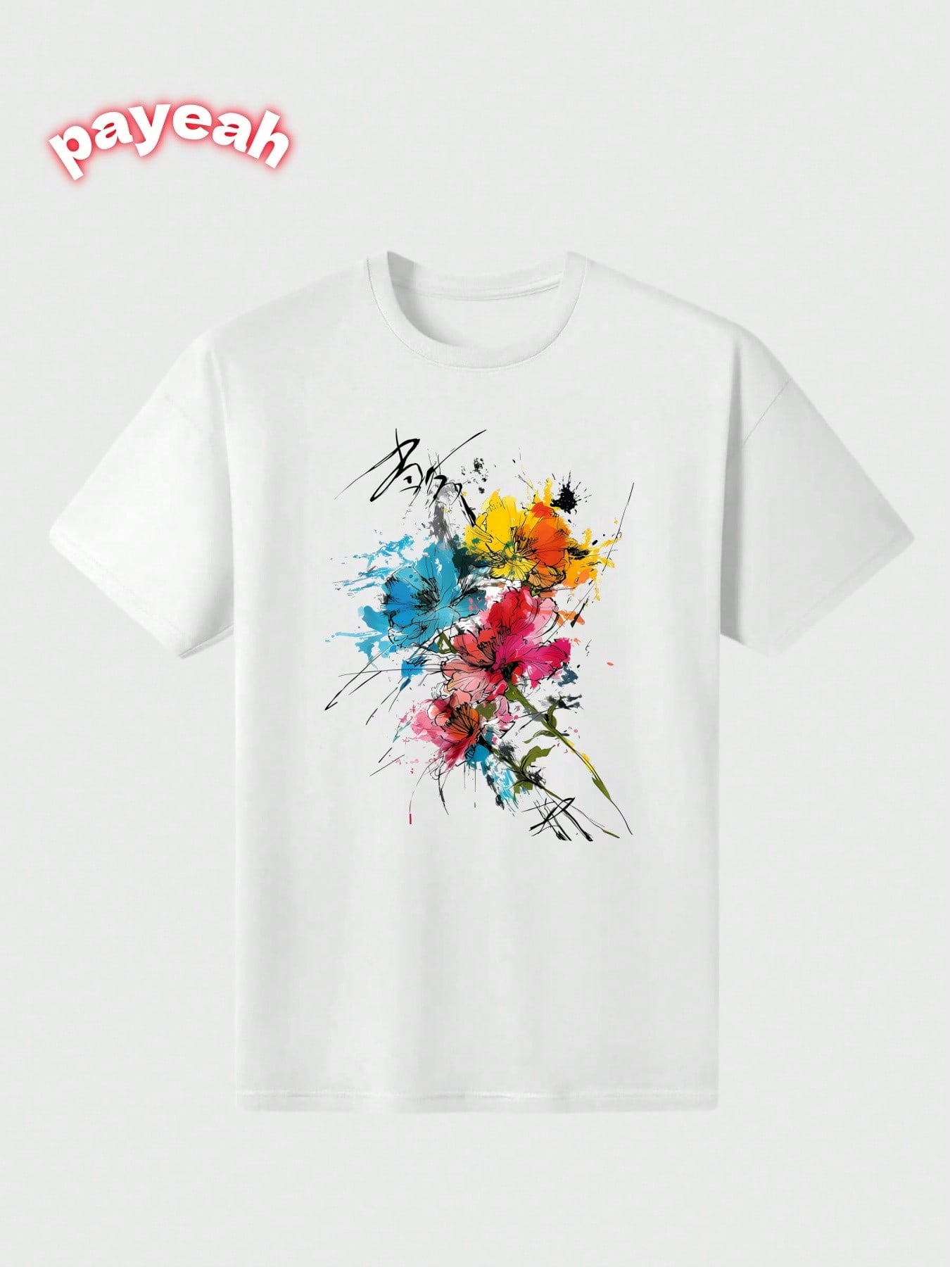Payeah flowers colorful art drawing abstract graphic flower t 