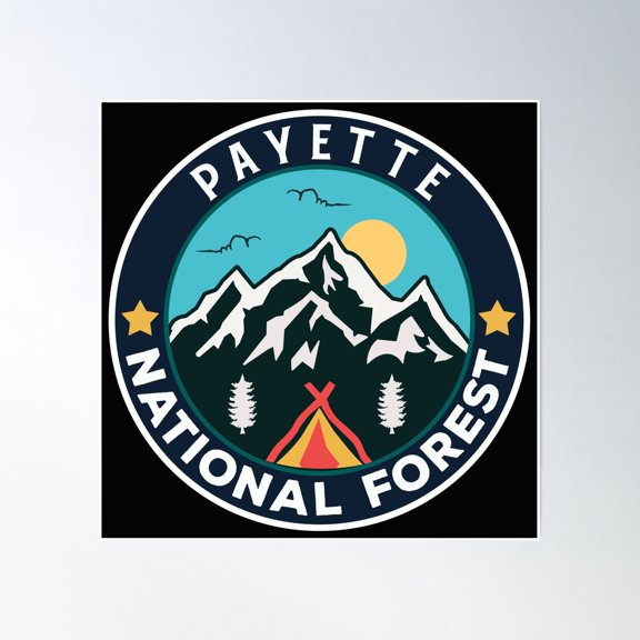 Payette National Forest Poster Wall Art, Modern Wall Decor, 16x16 UNFRAMED