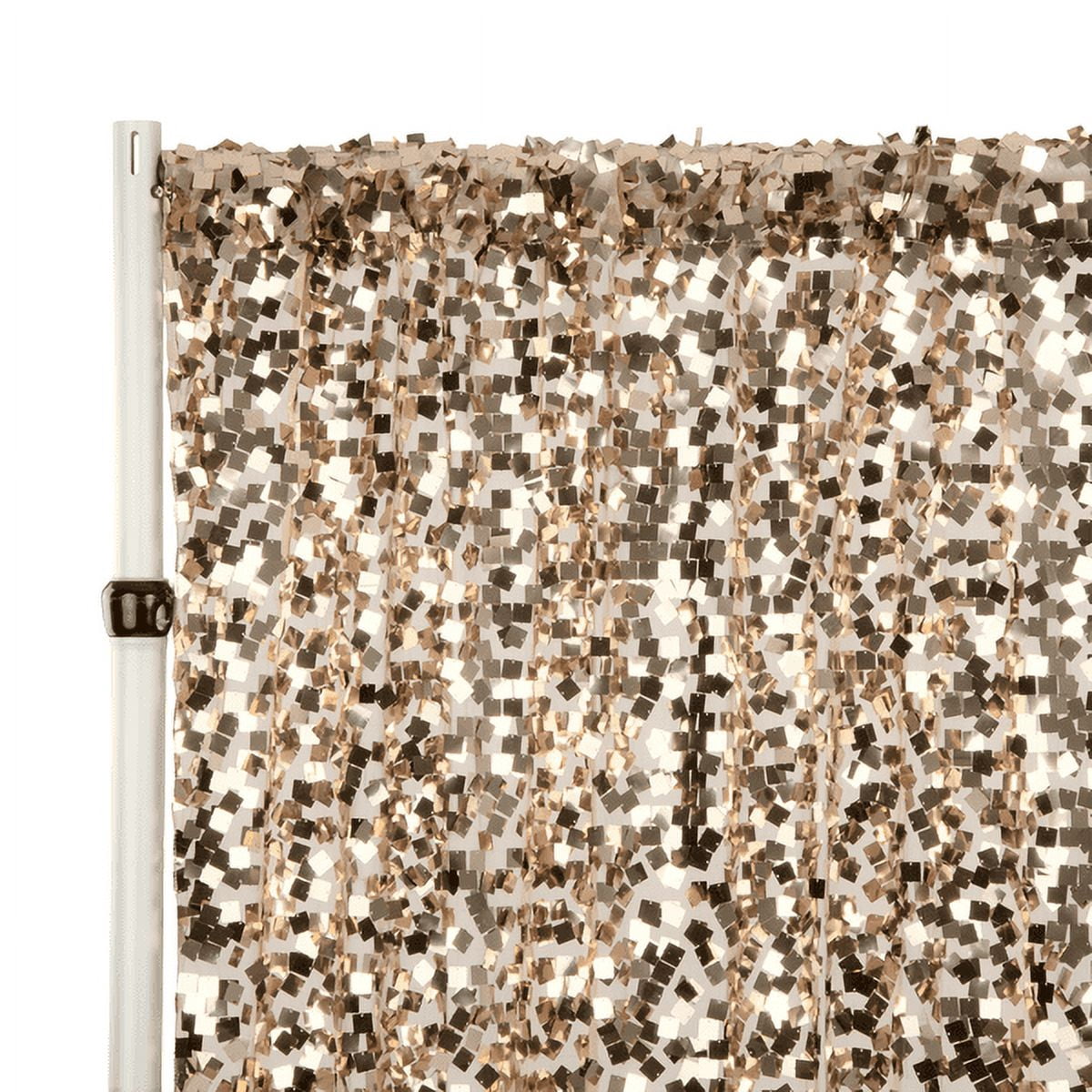 Payette Sequin Drape/Backdrop Panel Square Curtain Panel w/Pocket 10Ft H X 52" W - Champagne for ...