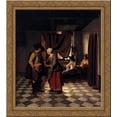 thumbnail image 1 of Paying the Hostess 24x20 Gold Ornate Wood Framed Canvas Art by Pieter de Hooch, 1 of 2
